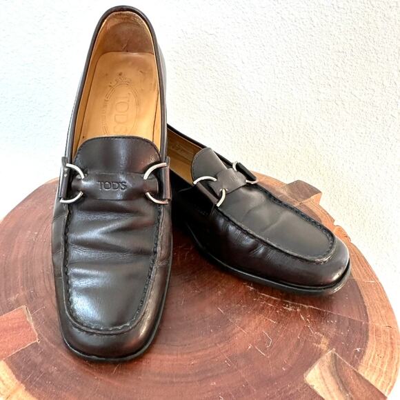 Tod's Leather Loafers, Dark Brown, Size 36, Very Good Vintage Condition - Picture 3 of 11
